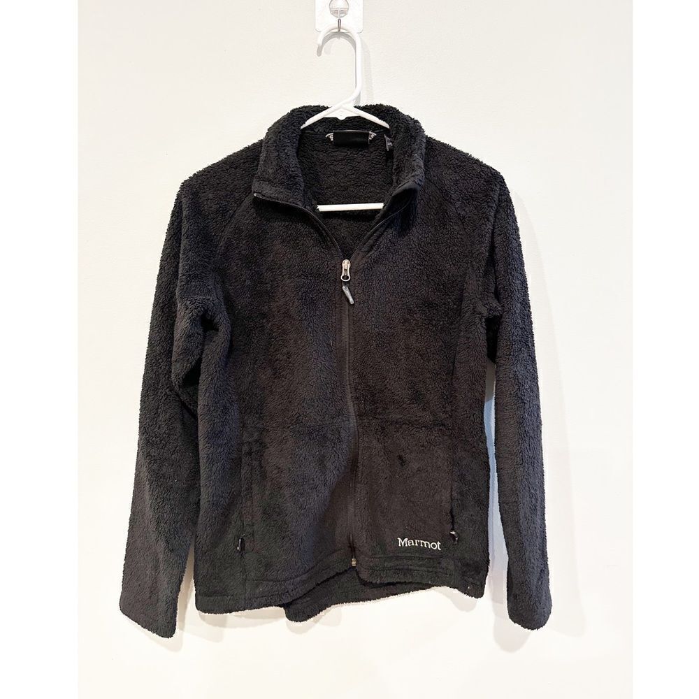 Marmot fuzzy fleece jacket black